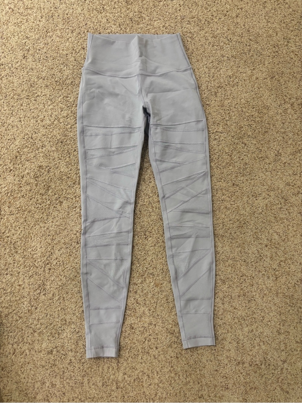 lululemon mauve-gray Strappy Panel Leggings